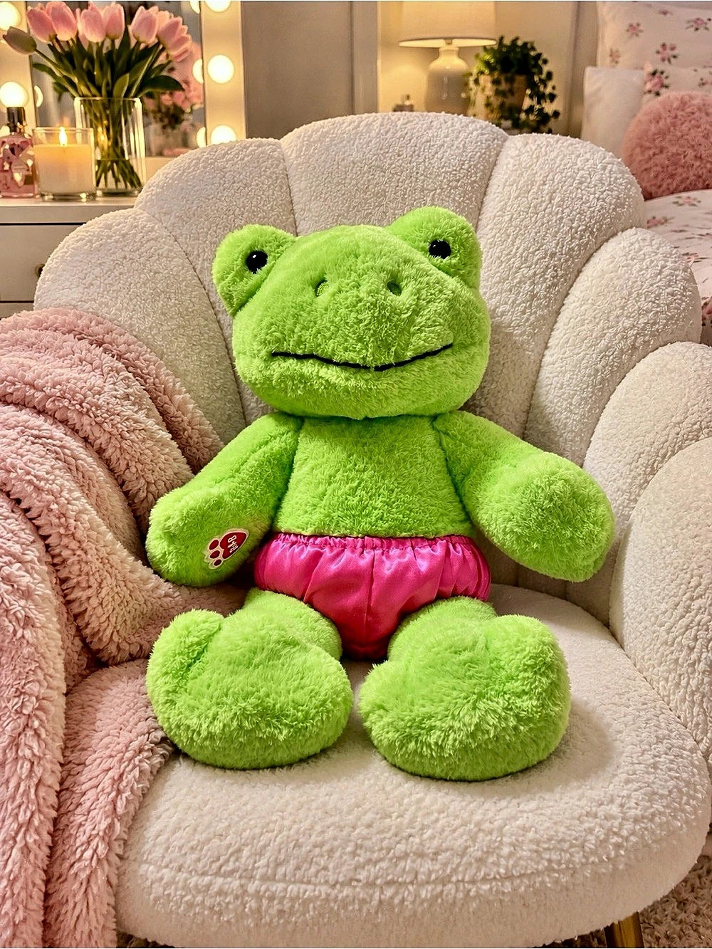Build-A-Bear Workshop Spring Green Frog Plush Toy